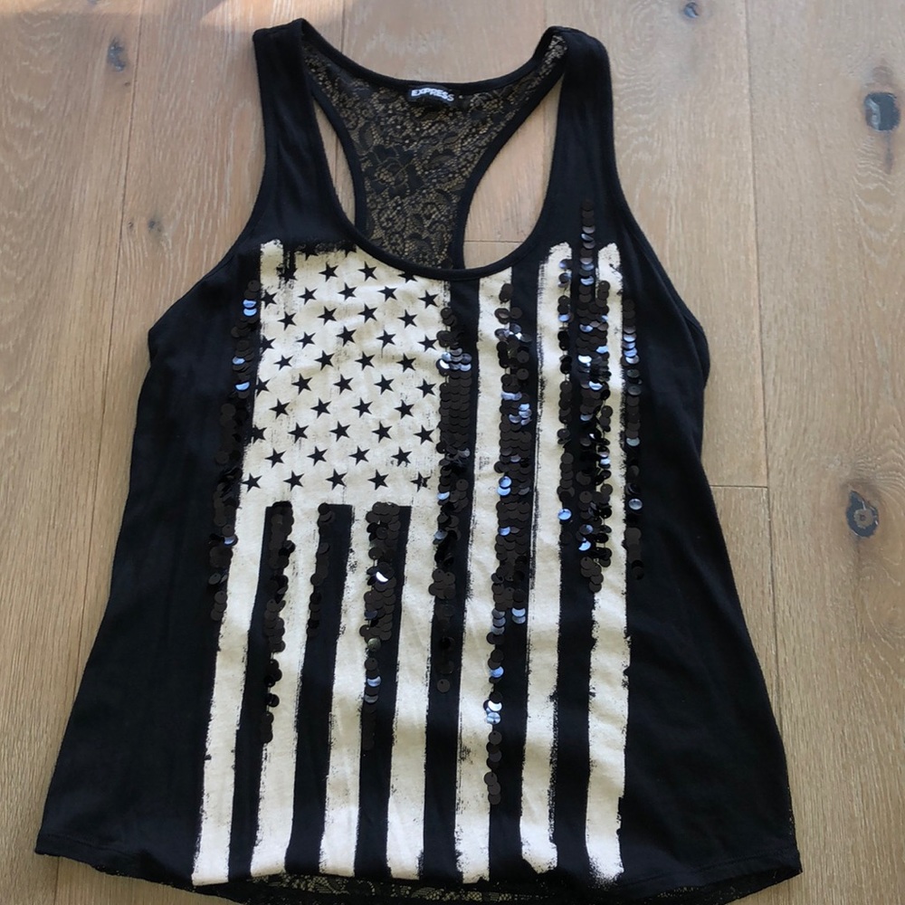 Express Patriotic Racerback Tank